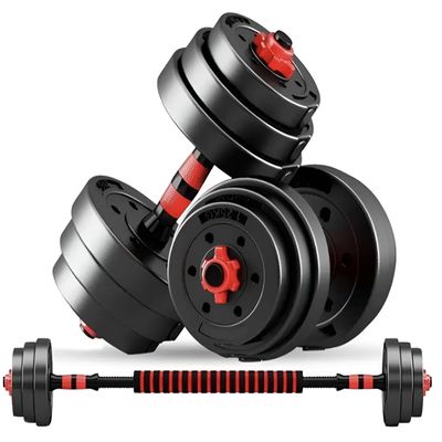 Imagen 2 del producto Set Mancuernas 20 Kg Barra Armable Ajustable Negro