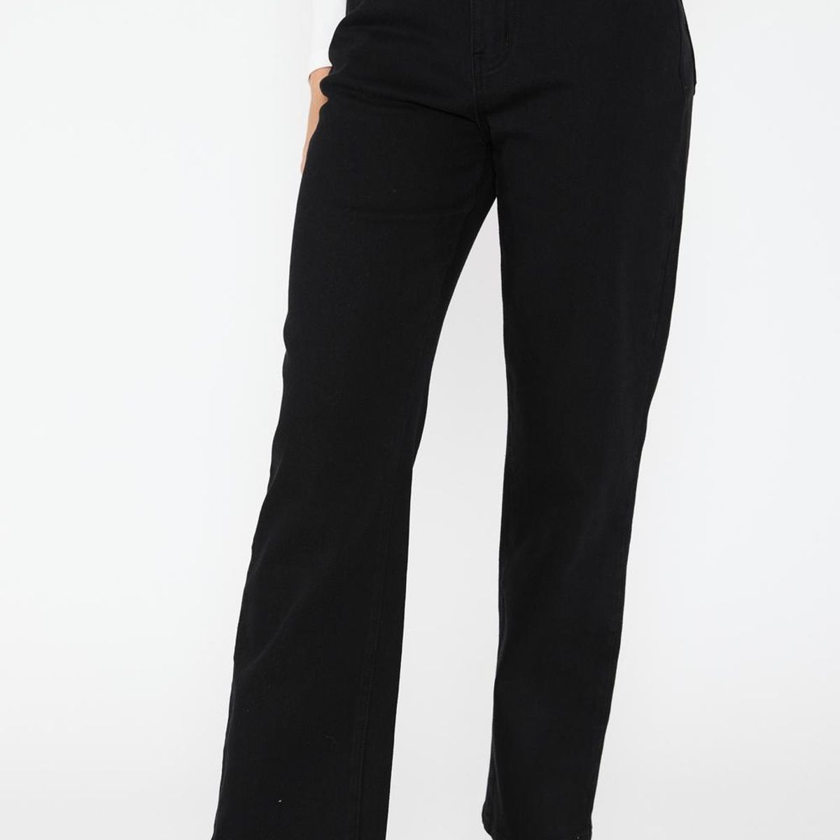 ECLIPSE - Jeans Straight Elasticado Sofía Negro