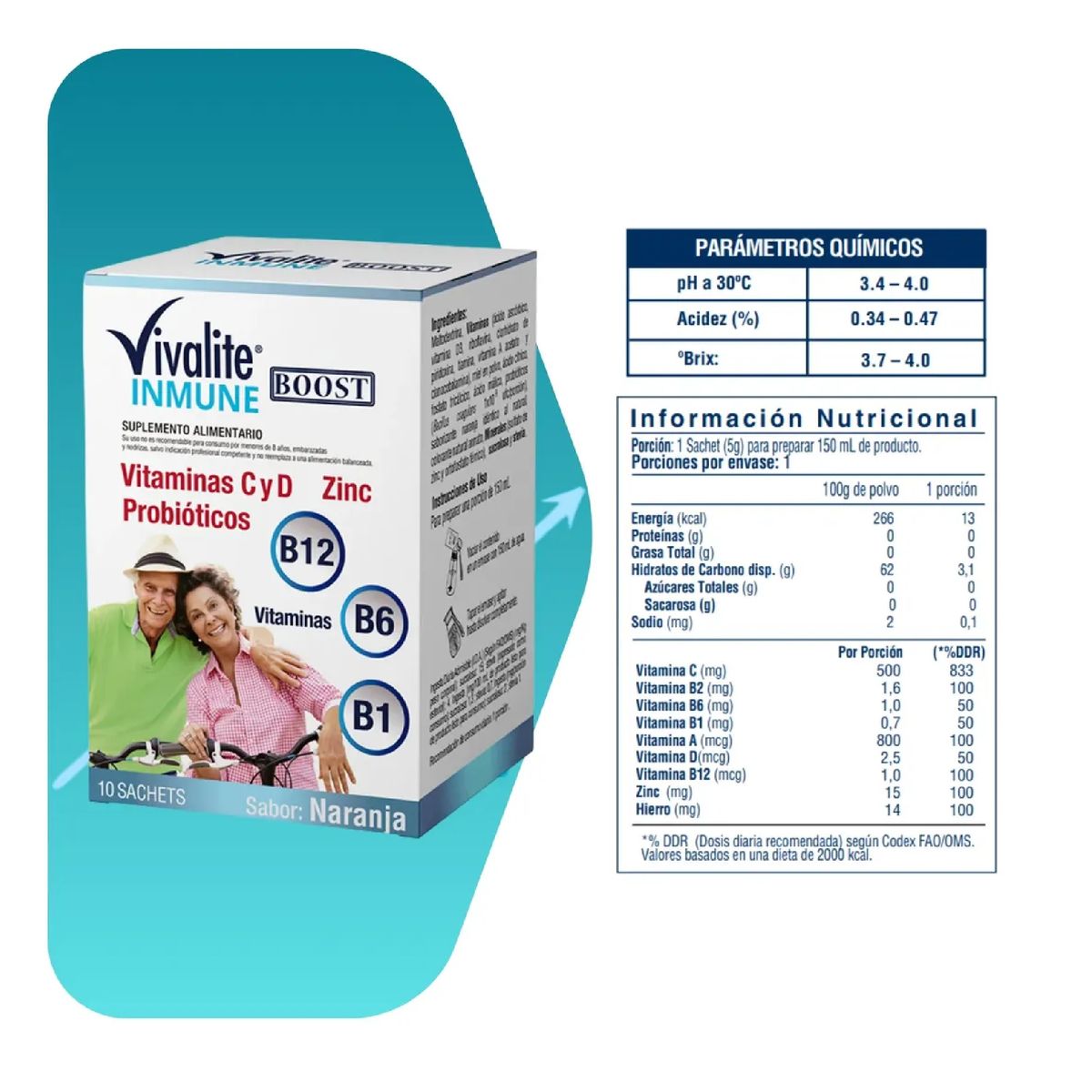 GENERICO - Multivitaminico Inmune Boost Vitaminas Probioticos Calcio