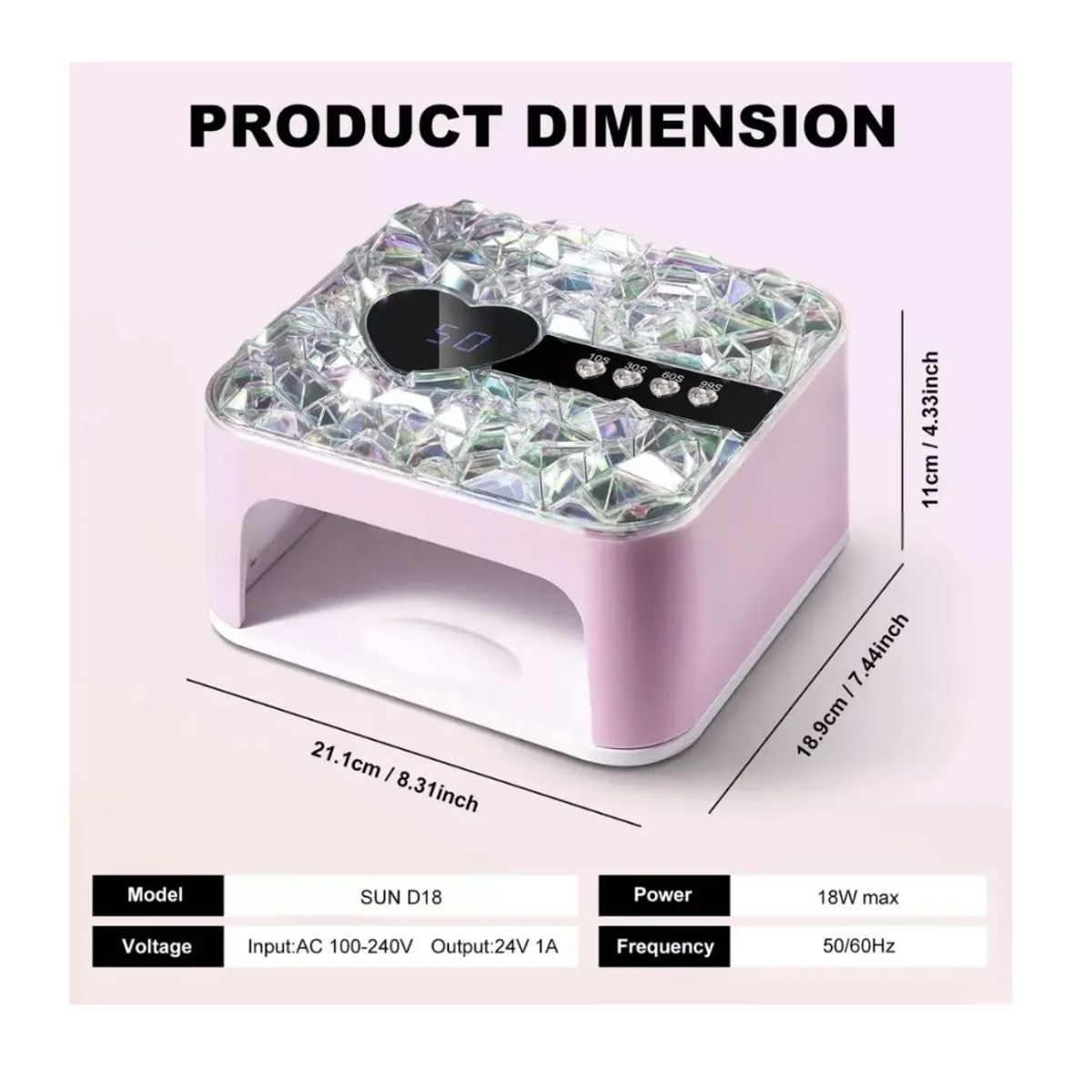 GENERICO - Secador Uña Uv Led Lampara Manicure Profesional 288w BLANCO