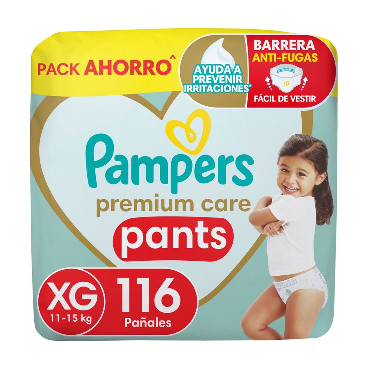PAMPERS - Pañales Pampers Premium Care Pants Talla XG 116 Un