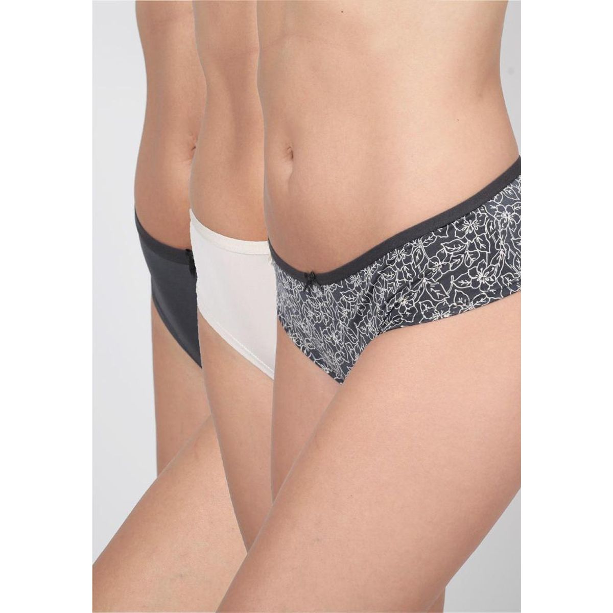 KAYSER - Pack 3x pantaleta microfibra P314.15-GRI2 Kayser