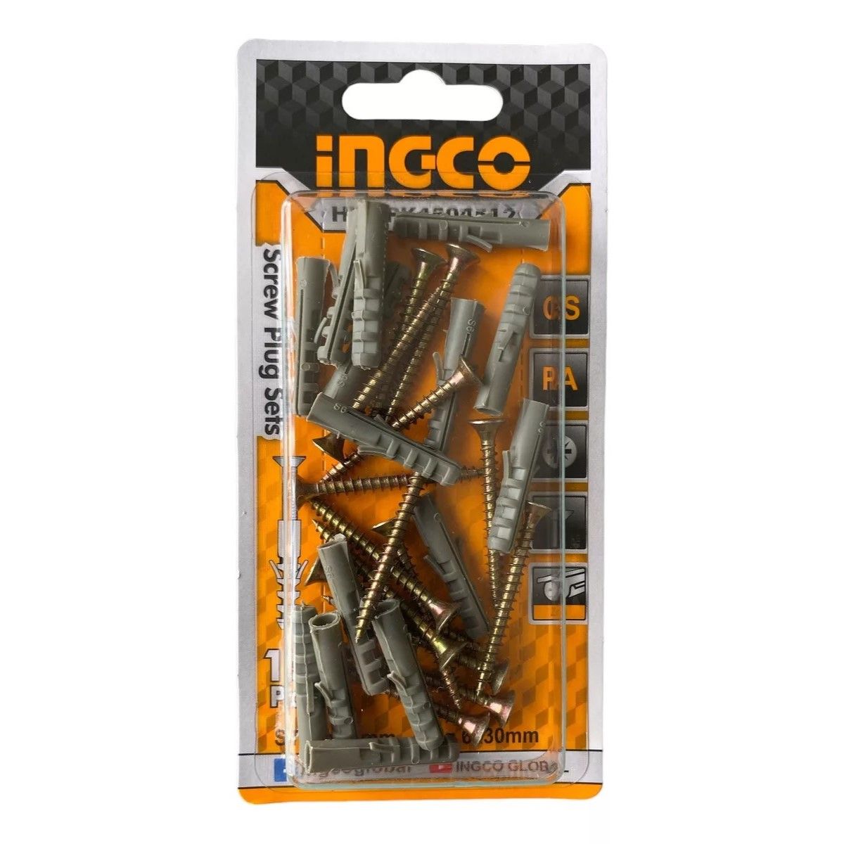 INGCO - Set 15 Tornillos Con Tarugo 4x40mm 15un Ingco HWSPK4504512