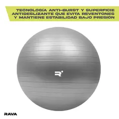 RAVA - Balón Yoga Entrenamiento Ejercicio Fitness Gris
