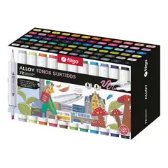 FILGO - Set Marcadores Artísticos Sketch Alloy 72 Colores