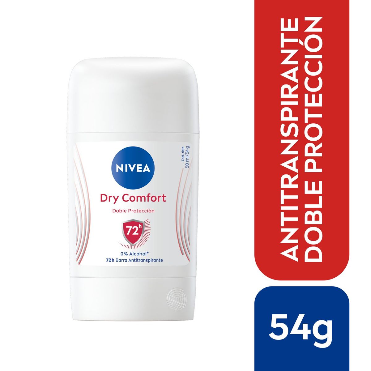 NIVEA - NIVEA Barra Black&White Dry Comfort Femenino 54g