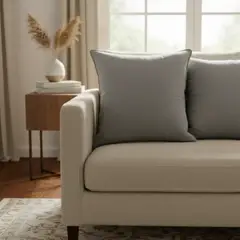TODOHOGAR SANTIAGO DE CHILE - Set De 2 Cojines Bordados 60×60 Cm · Algodón · Arena Mostaza
