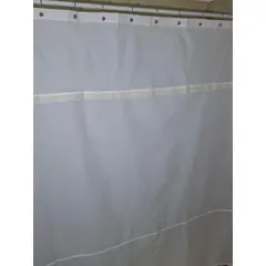 GENTILE - Cortina y Set de baño 5 piezas crudo broderie 180 x 180 cms