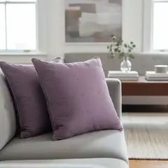 TODOHOGAR SANTIAGO DE CHILE - Set De 2 Cojines Bordados 60×60 Cm · Algodón · Lavanda