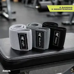 RAVA - Set 3 Bandas Elásticas de Resistencia Ejercicio Fitness