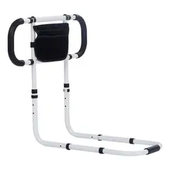 GENERICO - Baranda De Cama Lateral Anti Caida Para Cuidado Adulto Mayor Blanco Negro BELUG