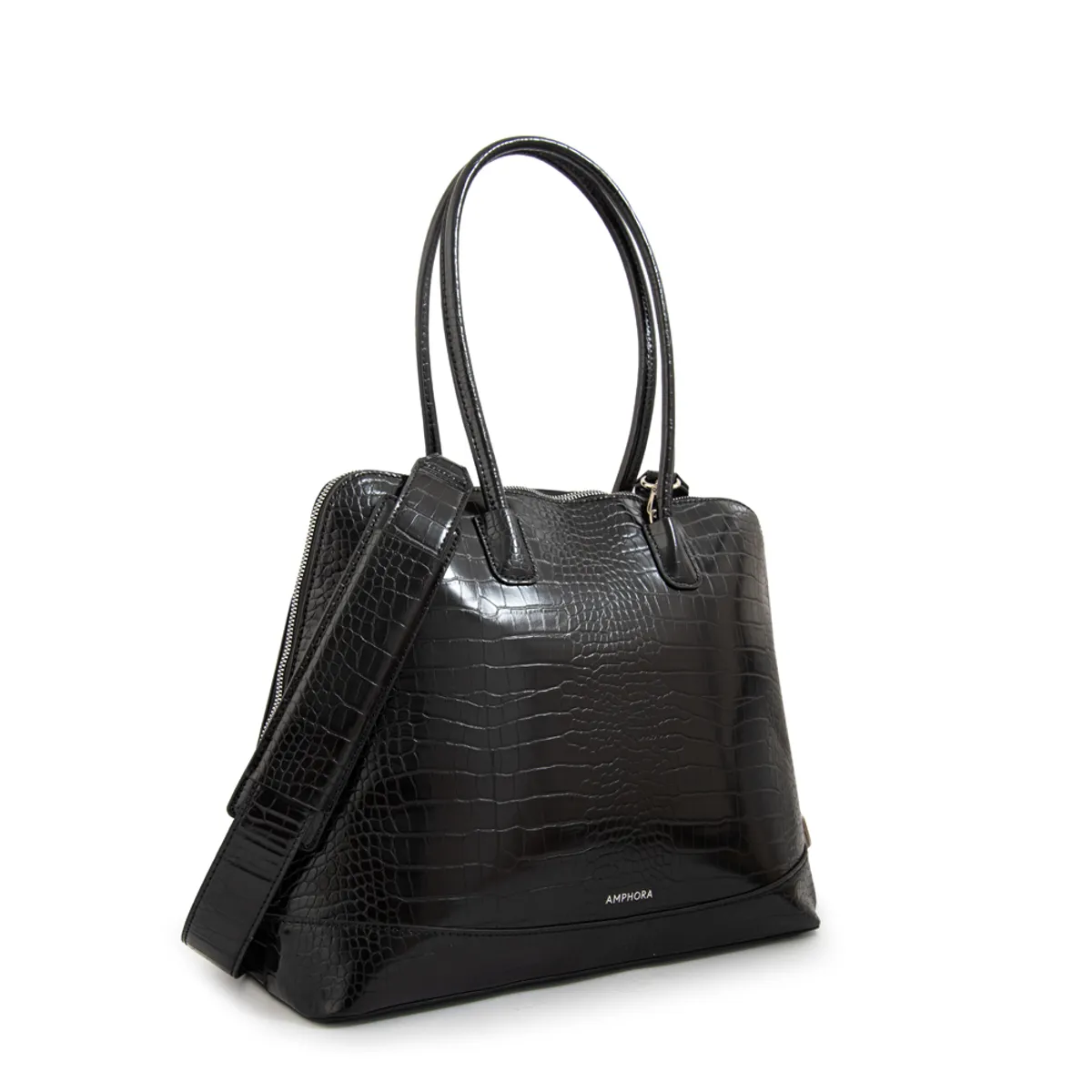 AMPHORA - Cartera tote porta notebook gloria negro