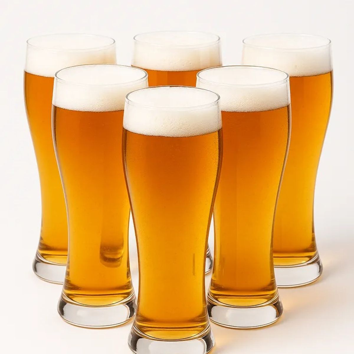GENERICO - Set 6 Vasos Cerveceros Vidrio Resistente Vasos Vidrio 710ml Vaso Vidrio