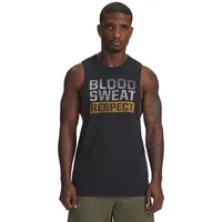 Polera SM UA Project Rock Bsr Negra Hombre