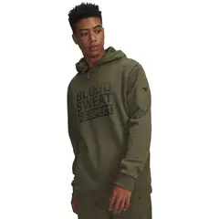 UNDER ARMOUR - Polerón UA Project Rock Rival Fleece Verde Hombre
