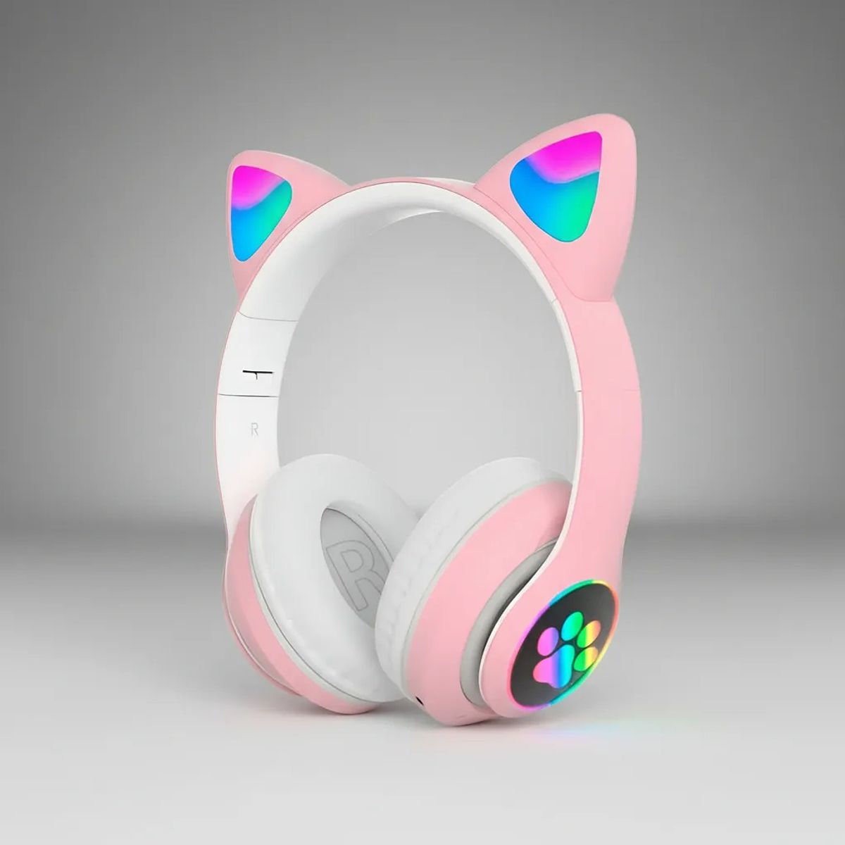 GENERICO - Audifono Bluetooth Cat Ear KT-46 Rosado Color Rosado