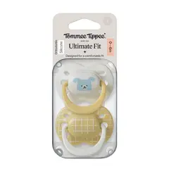 TOMMEE TIPPEE - CHUPETE DE SILICONA ULTIMATE FIT 2 UNIDADES 0-6 MESES NIÑO AMARILLO