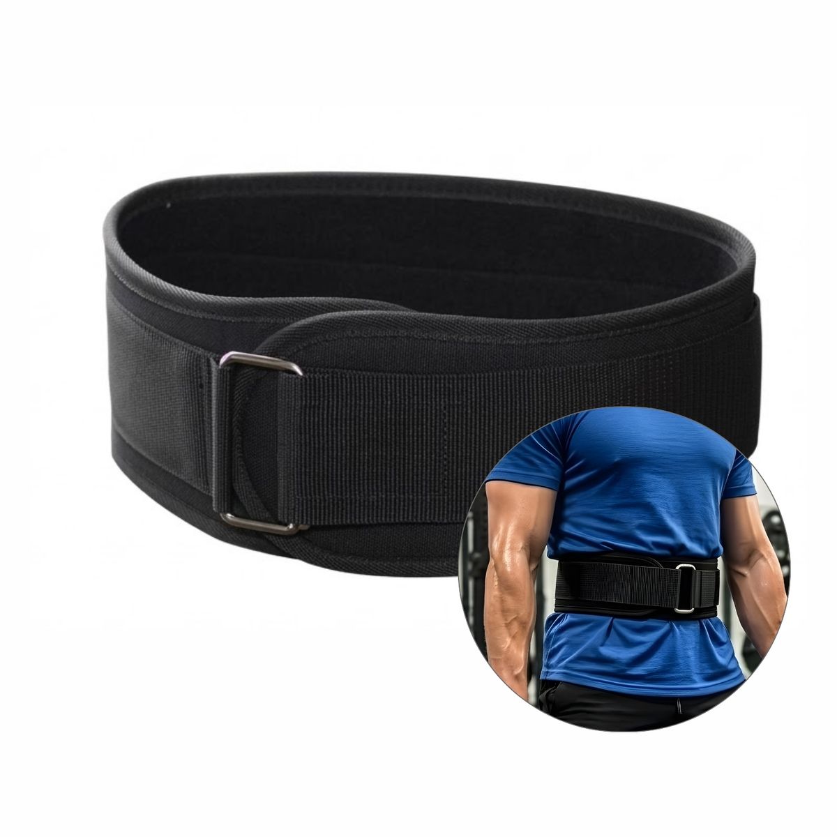 DALI - Cinturón Gimnasio Faja Lumbar 98 cm Ajustable Para Levantamiento de Pesas Soporte Espalda