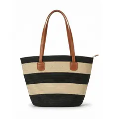 KIBOU - Cartera Bolso Tejido Playa Verano Mujer Isidora