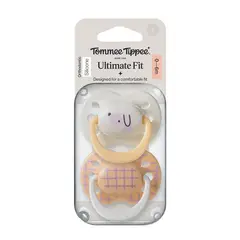 TOMMEE TIPPEE - CHUPETE DE SILICONA ULTIMATE FIT 2 UNIDADES 0-6 MESES NIÑA DAMASCO