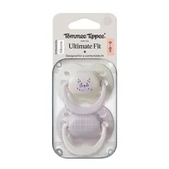 TOMMEE TIPPEE - CHUPETE DE SILICONA ULTIMATE FIT 2 UNIDADES 0-6 MESES NIÑA LILA