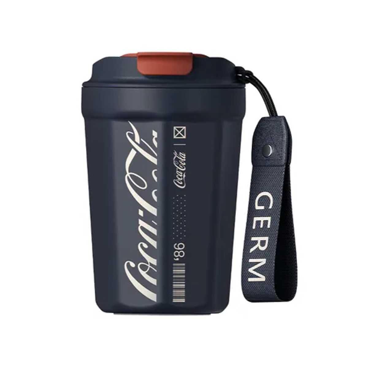 COCA COLA - COCA COLA Germ Termo Taza de Café Frío O Caliente Vaso Térmico, 390 ML Azul