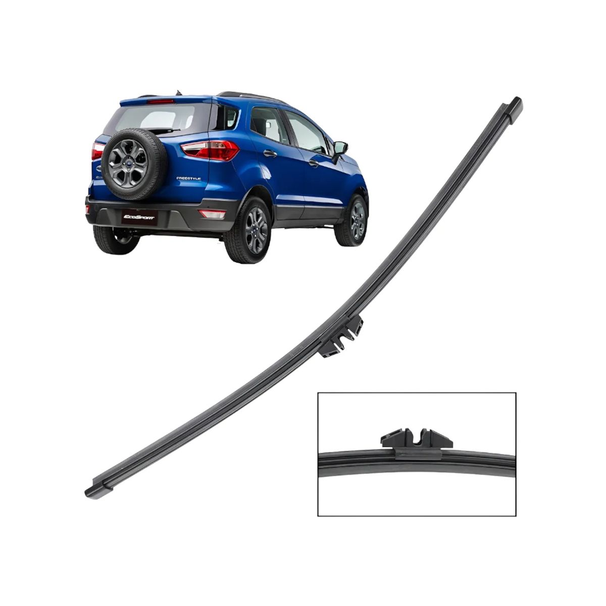 GENERICO - Plumilla Trasera 10 pulgadas Ford Focus y Ford EcoSport
