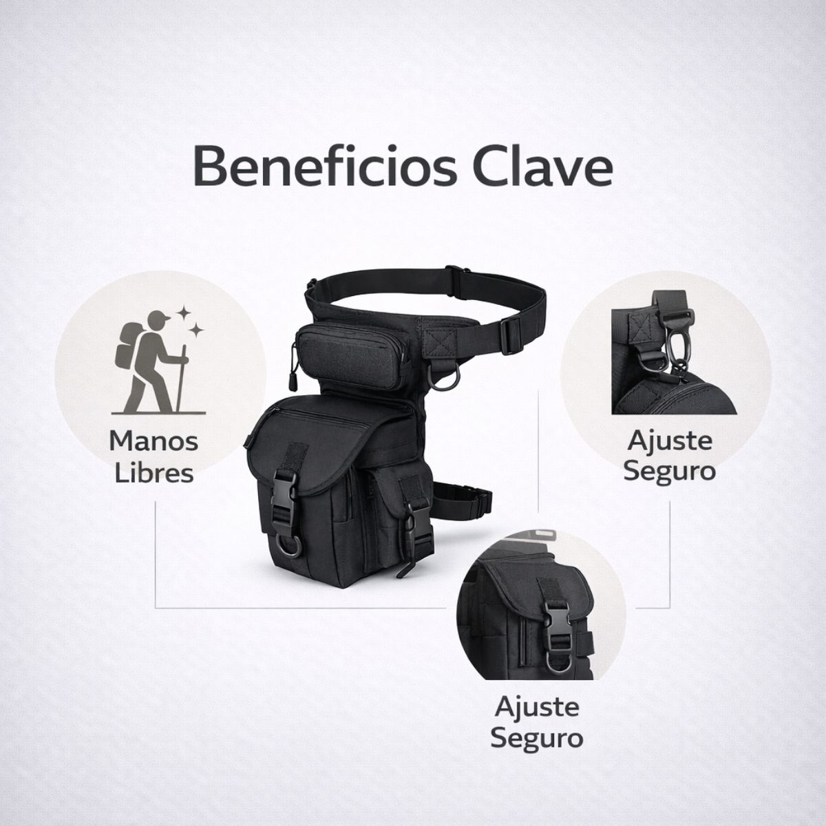 GENERICO - Banano Muslero Moto Táctico Resistente Agua Ajustable