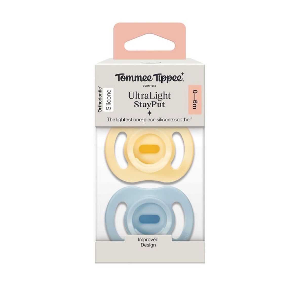 TOMMEE TIPPEE - Pack 2 Chupetes Ultra Ligero Stayput 0-6M