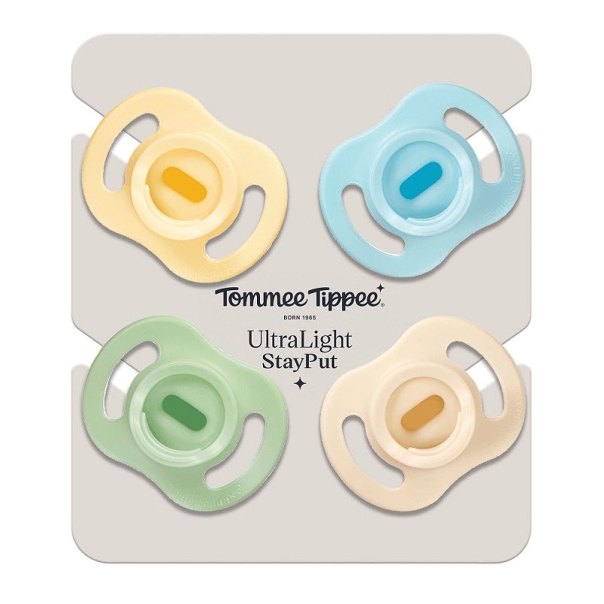 TOMMEE TIPPEE - Pack 4 Chupetes Ultra Ligero Stayput 0-6M Niño