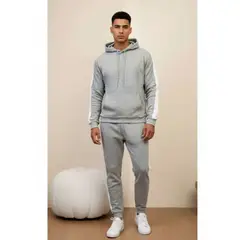 LIKE SHOP - Conjunto Deportivo Franja Buzo Jogger y Polerón Hombre Frizado A1716