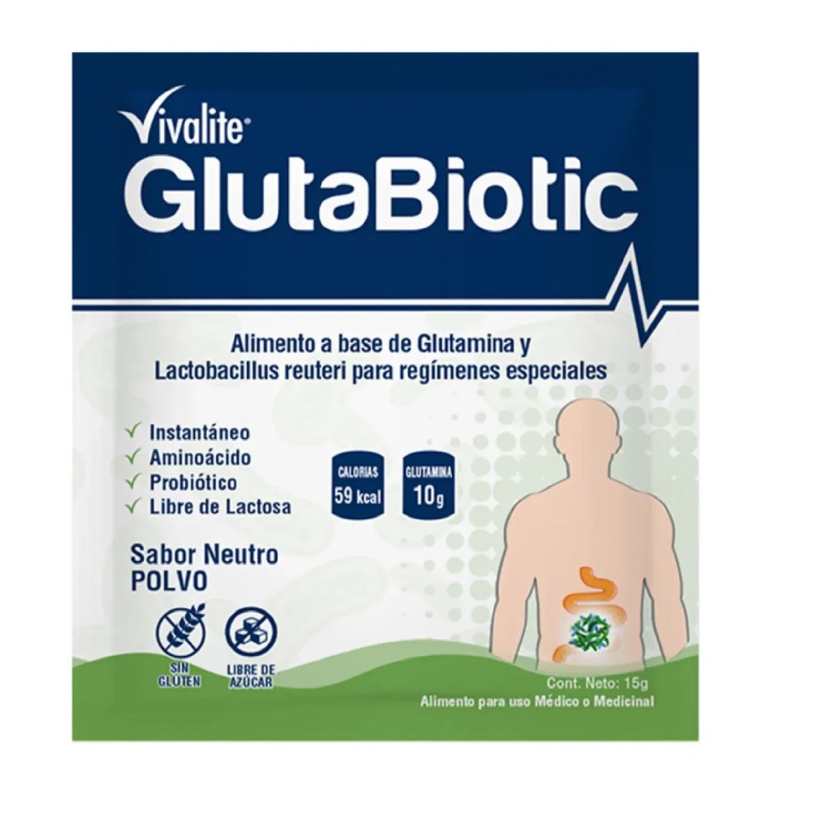 GENERICO - Vivalite Glutabiotic Restaurador Intestinal 1 Sobre Diarrea