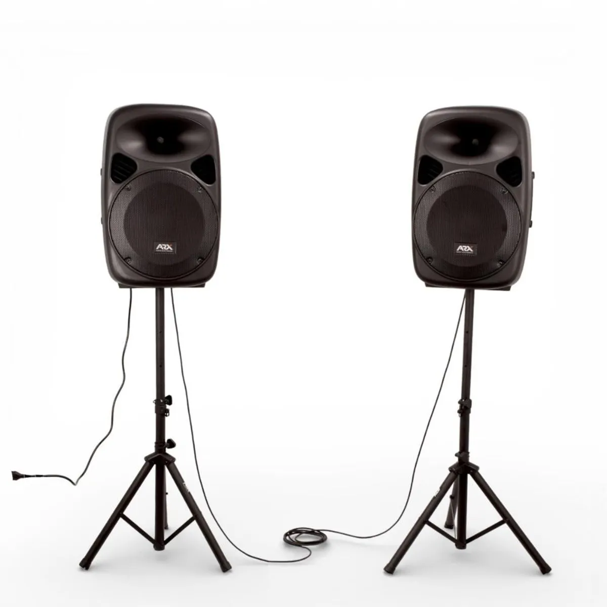 GENERICO - Pack Cajas Activas, Atriles y Cables ARX PQ-15AUC - 15 250w