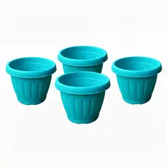 GENERICO - Pack 4 Maceteros Plástico Redondo Calipso 15 cm
