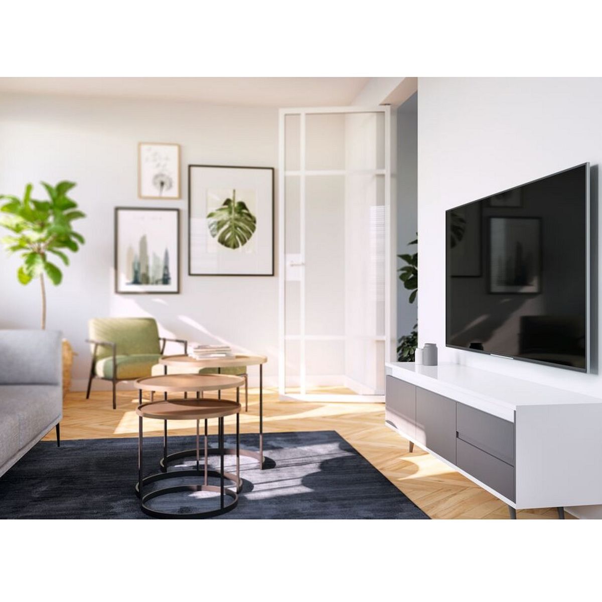 GENERICO - Soporte Led Plasma Lcd Tv De 26 A 63 Pulgadas 50kg Color Negro