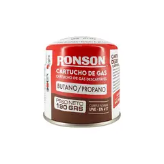 RONSON - Cartucho a Gas 190 gramos Desechable con Sellado Interno de Fuga
