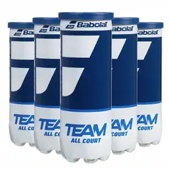 BABOLAT - ESPECIAL 5 TARROS PELOTAS TENIS TEAM ALL COURT - 3 UNIDADES POR TARRO