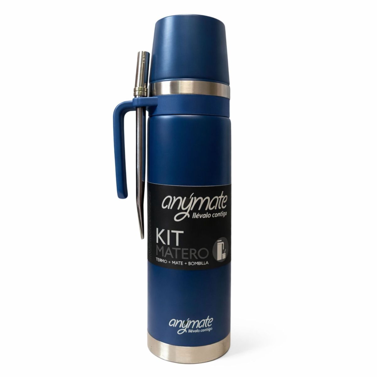 GENERICO - Kit Matero 3 en 1 Termo + Mate + Bombilla 850ml