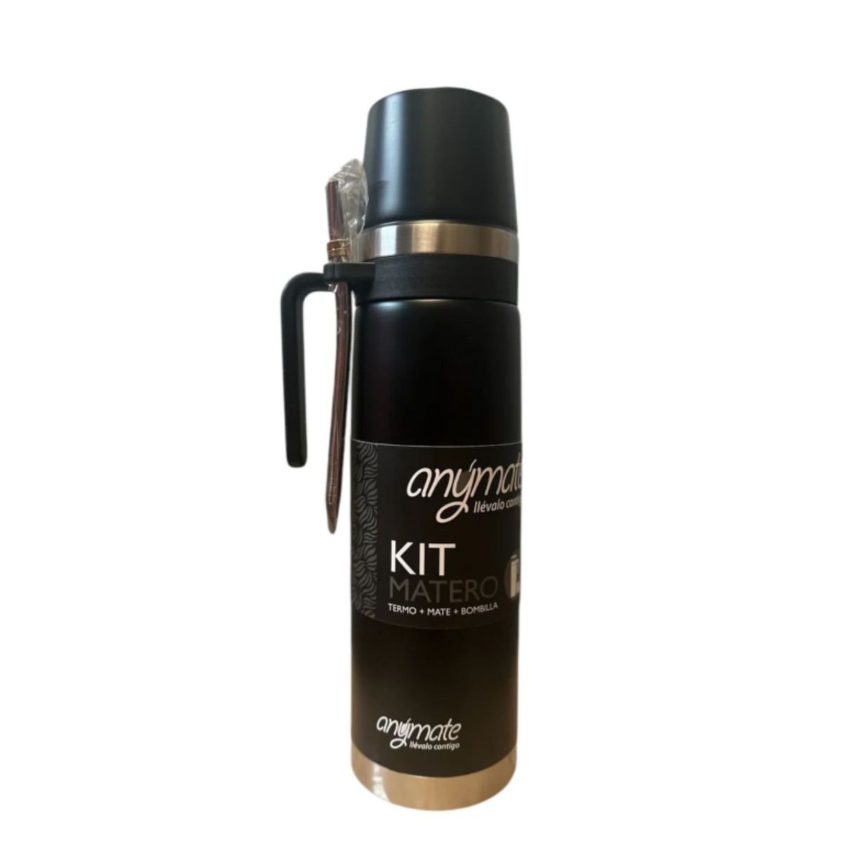 GENERICO - Kit Matero 3 en 1 Termo + Mate + Bombilla 850ml