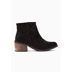 GIANI DAFIRENZE - Botin Cuero Mujer Verbena Negro
