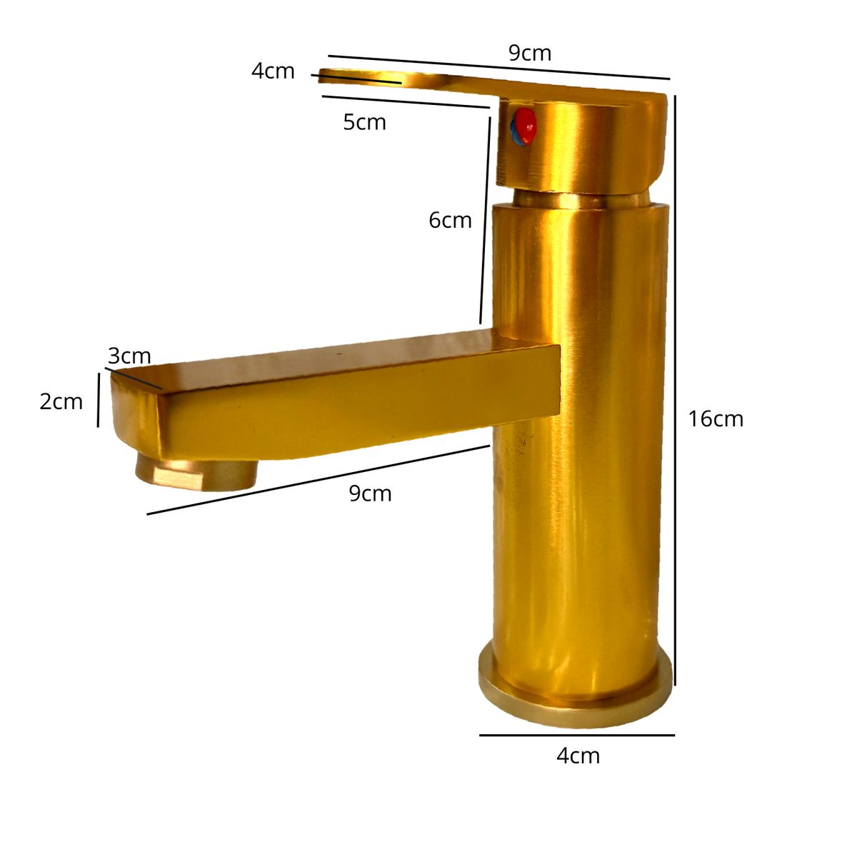 GENERICO - Llave Monomando Para Lavamanos Dorado