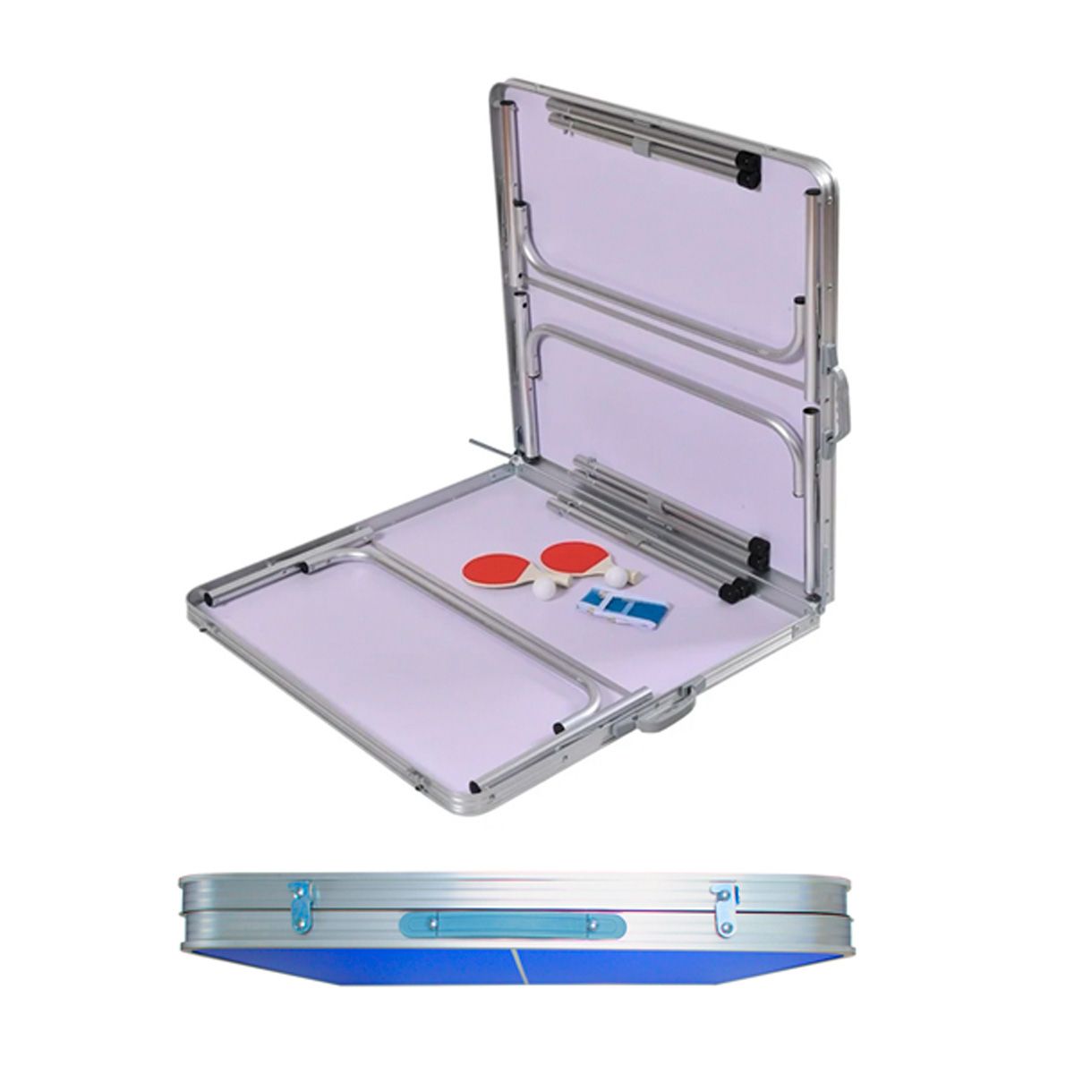 SDFIT - Mesa de Ping Pong Mini 152 cm + 76 cm + Set Paletas Pelotas SR025-12