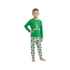 MINECRAFT - Pijama Largo Niño Verde