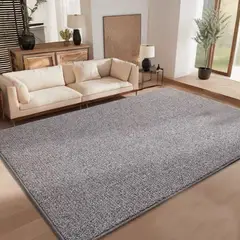 GENERICO - ALFOMBRA TEJIDA ANTIDESLIZANTE DE 160CM X 200CM COLOR GRIS CM