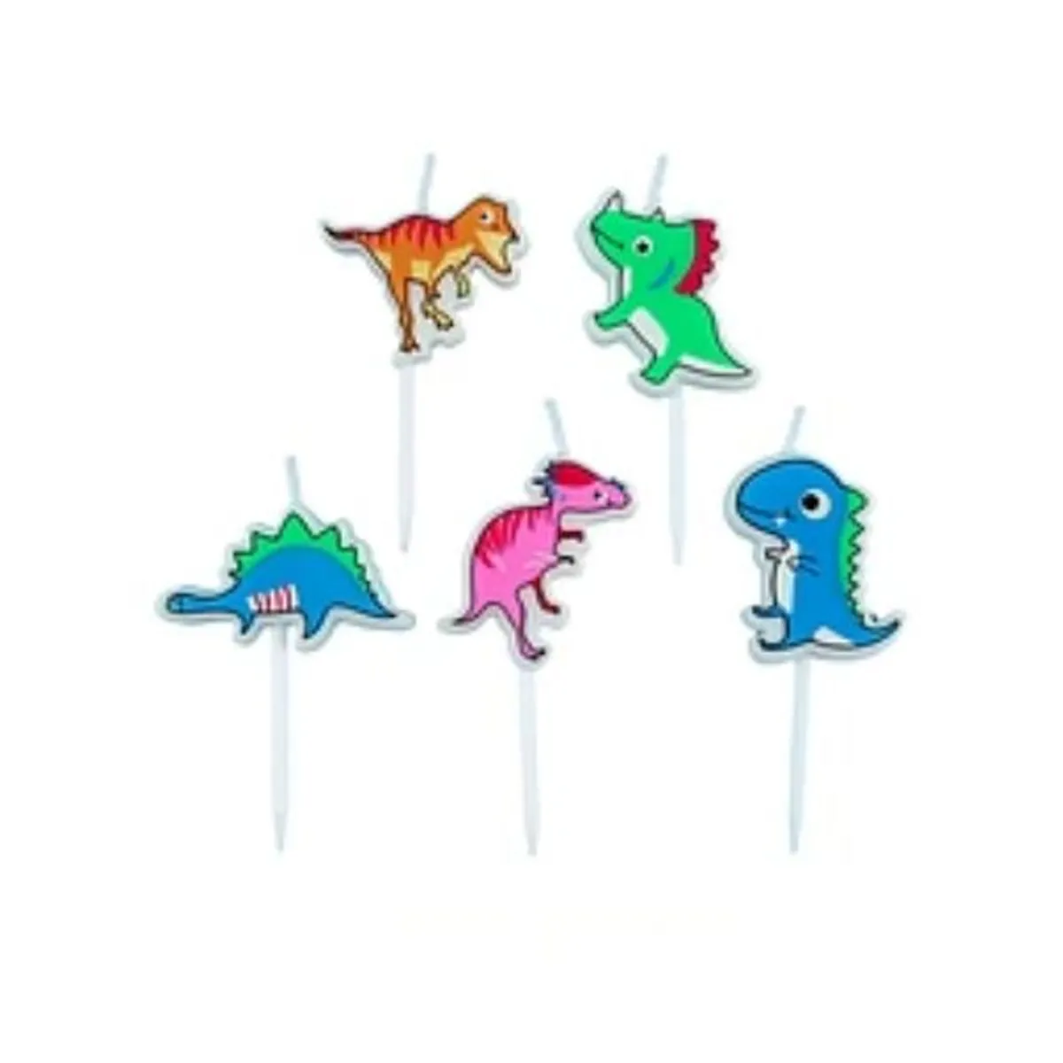 GENERICO - Set de velas de dinosaurio 5pcs