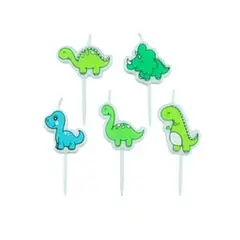 GENERICO - Set de velas dinosaurio 5pcs