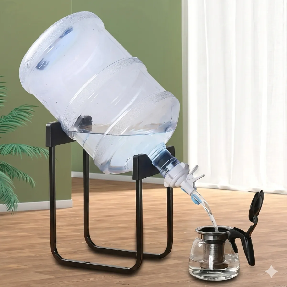 GENERICO - Soporte Dispensador para Bidón de Agua Inclinado - Sistema Antigoteo y Ergonómico