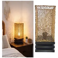 CAROLD STEVENS - Lámpara de Velador Sima Tejida