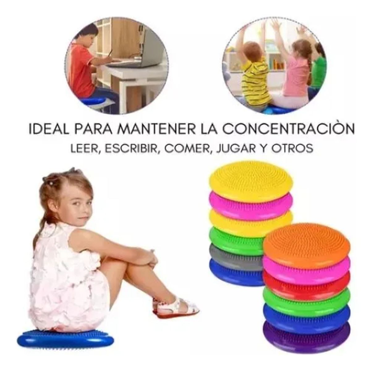 GENERICO - Cojín Autismo Sensorial Propioceptivo Yoga Balones 34cm