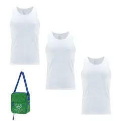 GIOVACCHINO - Pack de 3 Camisetas Sin Mangas Algodón Hombre Con Bolso de Regalo